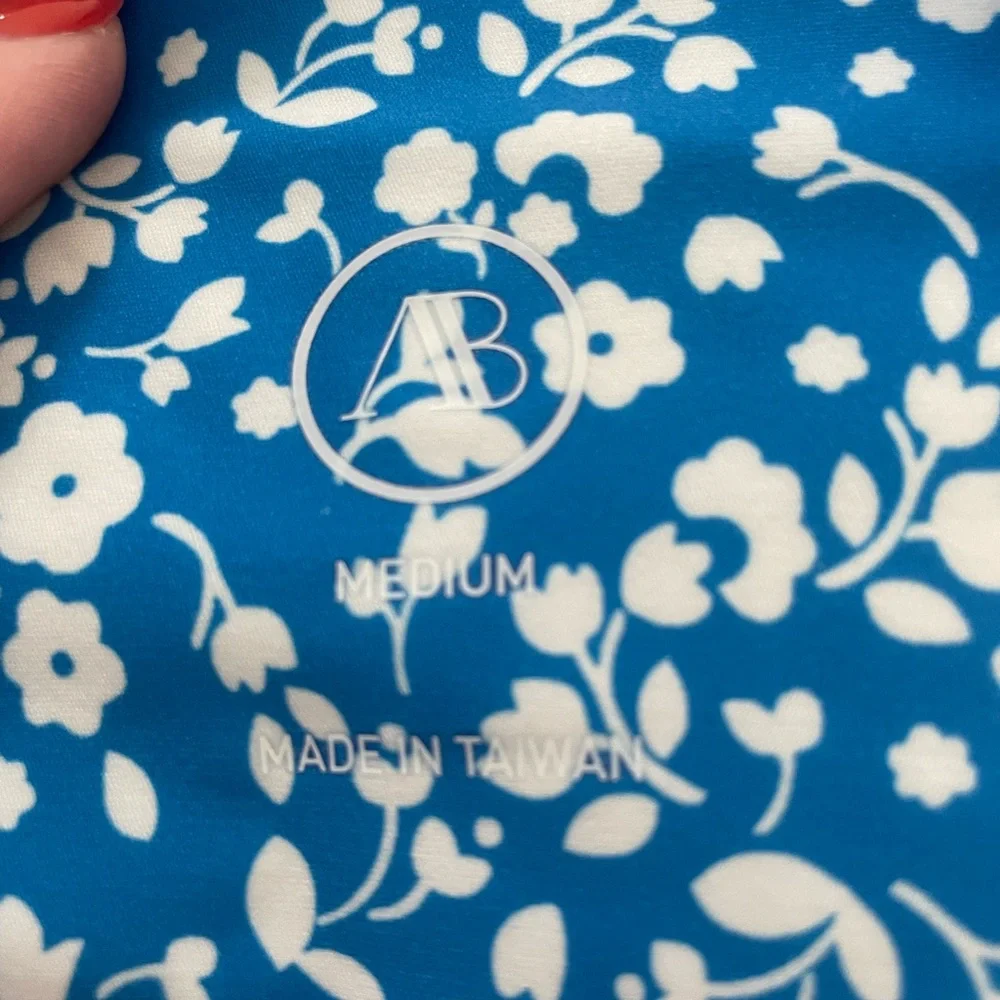 Addison Bay Blue and White Patterned Leggings - Picture 6 of 6